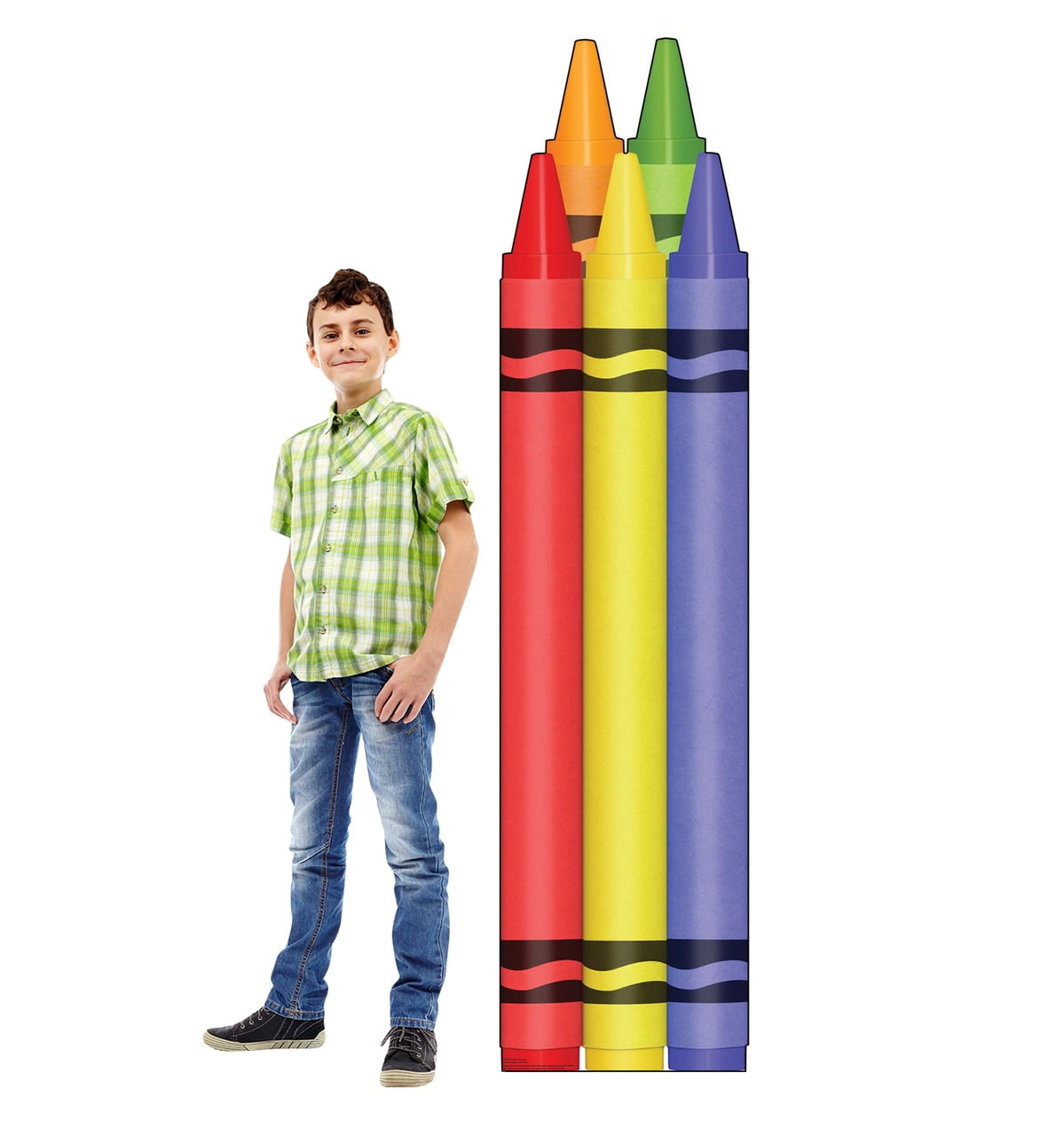 Advanced Graphics 2748 Coloring Crayons Cardboard Cutout, 76 x 18 in.