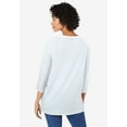 thumbnail image 2 of Woman Within Plus Size Perfect Three-Quarter Sleeve V-Neck Tunic, 2 of 6