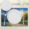 thumbnail image 3 of Ambesonne Countryside Place Mats Set of 4, Moon and Sun View, Standard Size, Green Blue, 3 of 6