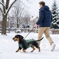 thumbnail image 5 of YYDENG Color‑Block 4‑Legged Pet Hooded Jumpsuit, Warm Adjustable Dog Winter Coat with Leash Hole, Indoor Outdoor Cold‑Weather Dog Apparel, 5 of 6