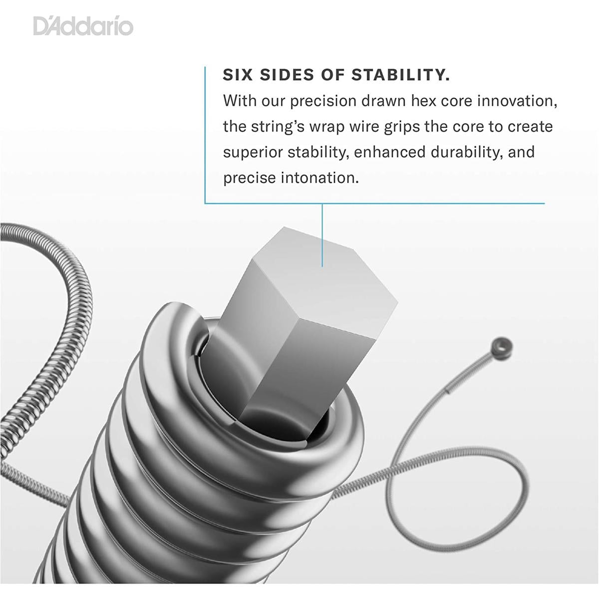 D'Addario ECG24-3D Chromes Flat Wound Electric Guitar Strings, Jazz Light, 11-50, 3 Sets
