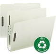 thumbnail image 2 of Smead Recycled Pressboard Fastener Folders Letter 3" Exp. Gray/Green 25/Box 15005, 2 of 2