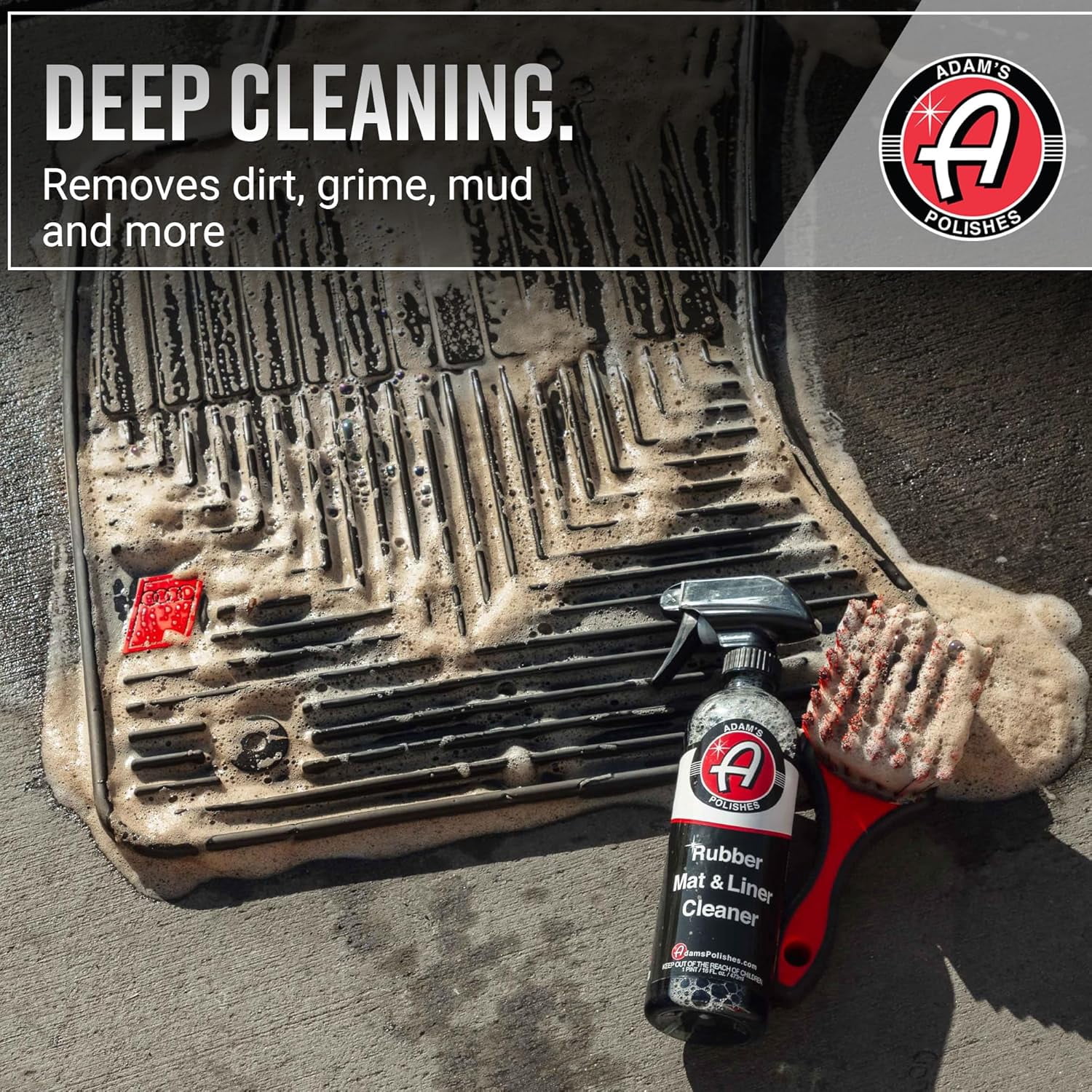 (2 pack) Adam's Polishes Rubber Mat & Liner Cleaner 16oz Protectant