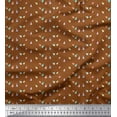 thumbnail image 1 of Soimoi Brown polyester Crepe Fabric Dot & Bulb Home Decor Decor Fabric Printed Yard 52 Inch Wide, 1 of 3