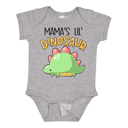 

Inktastic Mama s Lil Dinosaur with Cute Stegosaurus Boys or Girls Baby Bodysuit