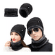 thumbnail image 5 of Gorro Bufanda Conjunto Para Frio Invierno Unisex 2 Pzs, Negro, 5 of 5