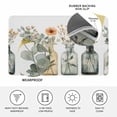 thumbnail image 3 of Eucalyptus Flower Door Mat Indoor Outdoor, Orange Floral Sage Green Leaf Daisy Non Slip Welcome Mat with Rubber Backing, Absorbent Fabric Front Door Mats Entryway Rug for Home Patio Entrance 16"x24", 3 of 8