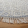 thumbnail image 3 of SAFAVIEH Natura Cordelia Southwestern Wool Area Rug, Ivory/Blue, 6' x 6' Round, 3 of 7