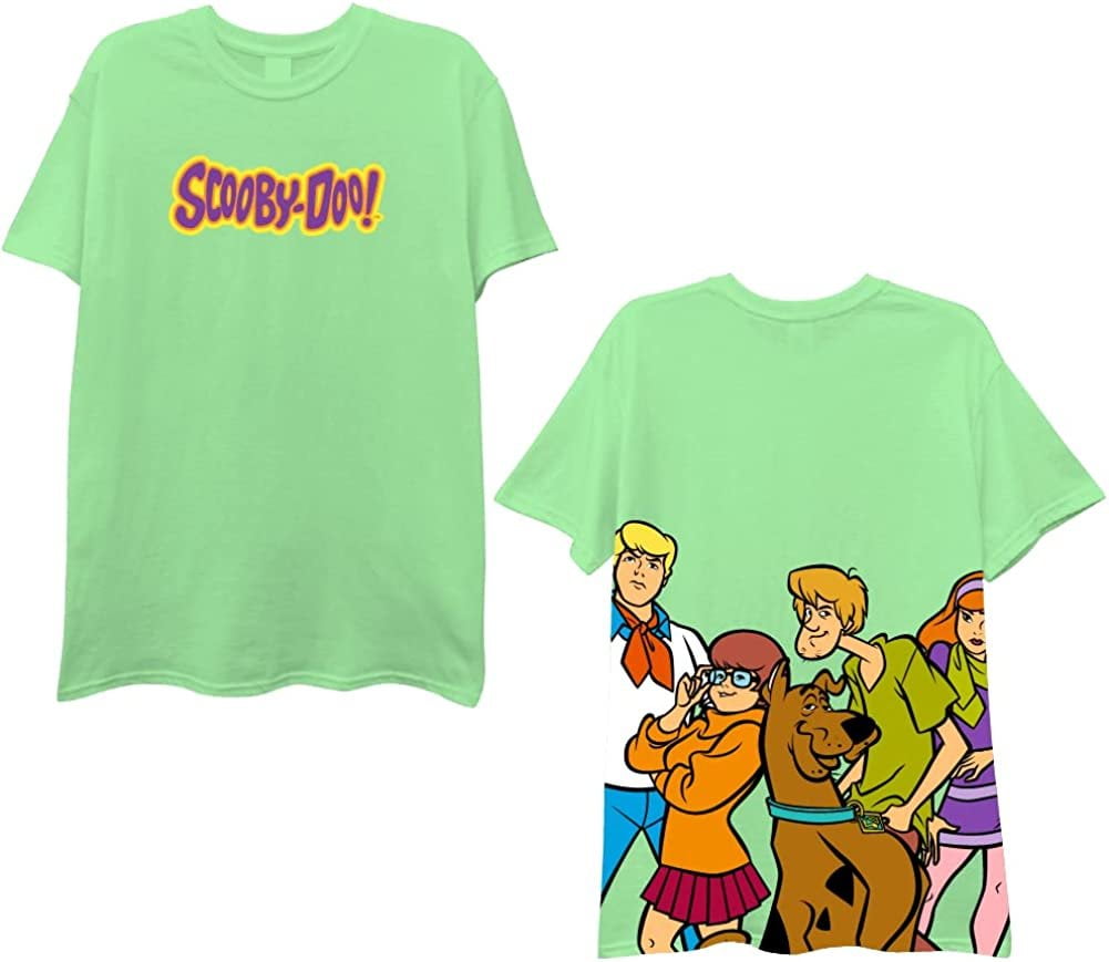 Scooby Doo Mens Throwback Shirt Throwback Placement Print T-Shirt Velma Tee Shaggy 