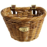 Nantucket Bicycle Basket Co. Cruiser Adult D-shape Basket, Honey