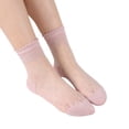 thumbnail image 1 of WEAIXIMIUNG Travel Compression Socks Ladies Spring and Summer Leisure Transparent Solid Colour Stockings Cool Glass Stockings Soft Short Stockings, 1 of 3