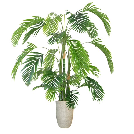 Artificial Faux Real Touch 6.67 Feet Palm Tree With Planter