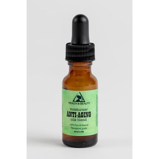 Mélange d'Huiles Biologiques Anti-âge Hydratant pour le Visage Anti-Rides 0,5 oz Goutte en Verre