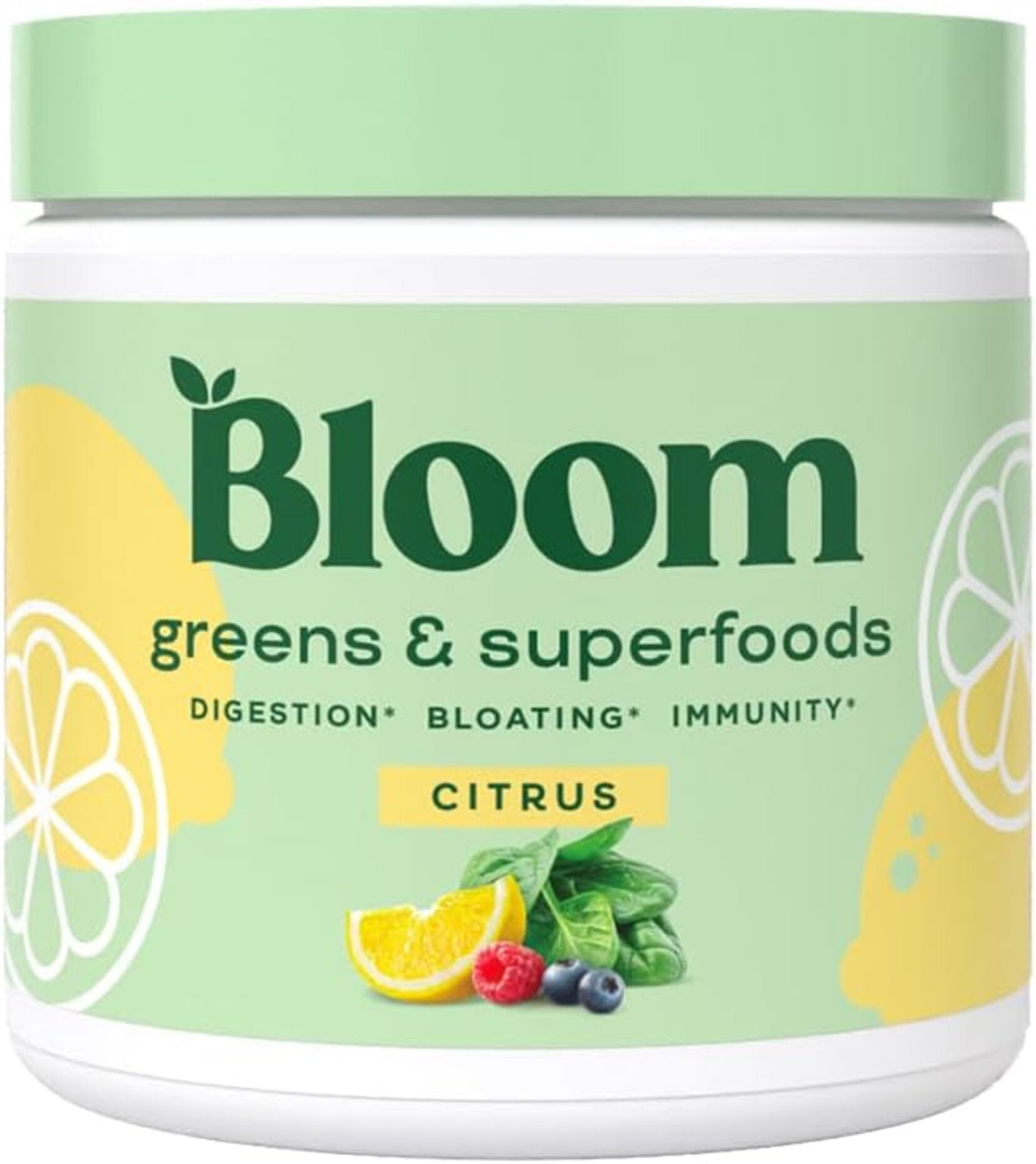 Bloom Nutrition Greens & Superfoods Powder, for Digestive Health, Citrus, 30 Servings