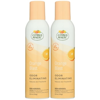 Citrus Magic Natural Odor Eliminating Air Freshener Spray, Orange Blast, 6-Ounce, Pack of 2