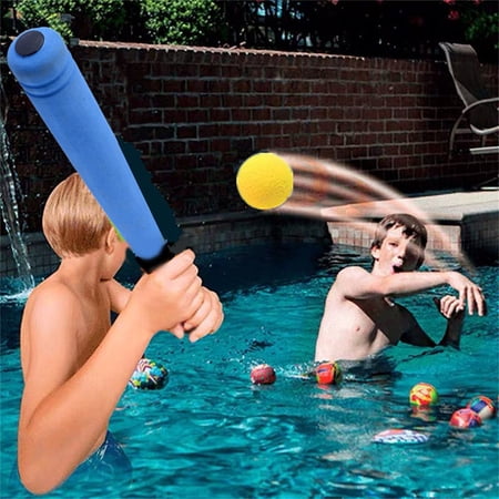 EVA Foam Baseball Bat and Ball Set Soft Foam Sports Stick Portable Training Equipment for Outdoor Backyard and Pool Leisure Activities E