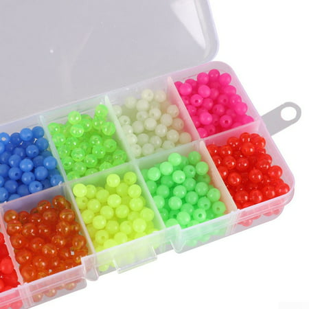 1000x Colorful Luminous Fishing Beads Lures Floating Glow In The Dark ...