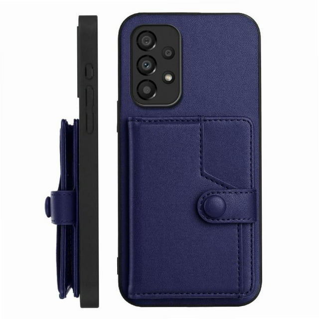 FOXDOCK Case for SAMSUNG Galaxy A33 RFID-Blocking Card Holder - Stylish Button Closure Design