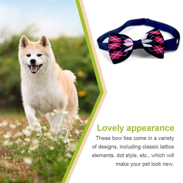 Colliers pour Chiens Noeuds Papillon Réglable Sangle Animaux de Compagnie Collier Mode Animaux de Compagnie Toilettage Accessoires Décorations Boucle Vêtements Chiot Chats Festival Bleu plaid