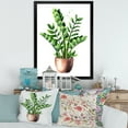 thumbnail image 3 of Designart 'Zamioculcas Tropical Plant With Green Leaves On White' Traditional Framed Art Print, 3 of 4