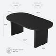 thumbnail image 2 of Oval 70.8 Inch Farmhouse Dining Table for 6-8 People, Double Pedestal Kitchen Table with Thick Wood Build, Modern Rustic Dinner Furniture for Home Apartment Reception Room, 2 of 7