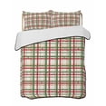 thumbnail image 2 of Green Red Checkered Twin XL Size Down Alternative Comforter,Lightweight Comforter Quilt Bedding Set with Pillow Shams Farmhouse Christmas Winter Striped All Seasons Bed Comforter Duvet Insert 68"x98", 2 of 7