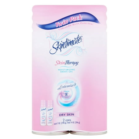Skintimate SkinTherapy Lotionized Vitamin E Moisturizing Shave Gel Twin Pack, 7 oz, 2 pack