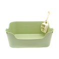 thumbnail image 1 of Cat Splashproof Bedpan High Sided Travel Durable Kitty Litter Pan Green, 1 of 8