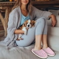 thumbnail image 5 of Psesaysky Pink Leopard Print Cotton Slippers Warm Comfortable Bedroom House Shoes for Women Non-Deformable Sole Excellent Foot Support, 5 of 8