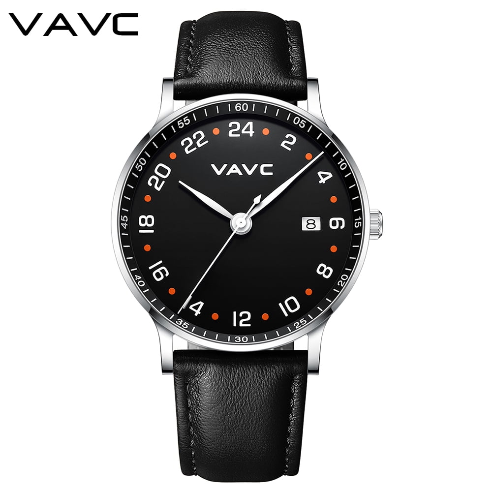 VAVC Unisex Business Watch with Black and Orange Barbados Ubuy