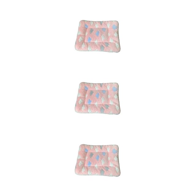 Ruiboury Polyester Washable And Machine Washable Cartoon Sleeping Mat For Pets Cartoon Dog Sleeping Mat Pink cloud 30*40cm 3Set