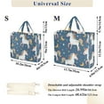 thumbnail image 3 of Unicorns Moons and Stars Corduroy Tote Bag Handbag Large Messenger Bag Shoulder Crossbody Zipper Bag Purse, 3 of 8
