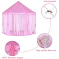 thumbnail image 6 of GIXUSIL Princess Castle Girls Play Tent Toy, Kids Large Fairy Playhouse Tent , Gift for Children Toddlers Indoor and Outdoor Games-Pink,Polyester, 6 of 7