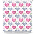 thumbnail image 1 of Shower Curtains 70" x 93" from DiaNoche Designs by Pam Amos - Hearts in a Row, 1 of 1