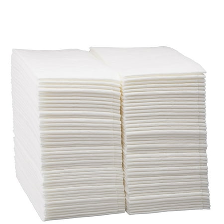 (100 Count) Luxury Linen Feel Disposable Guest Hand Towels in Bulk, Soft & Absorbent Cloth Like Paper Napkin for Bathroom, Kitchen, Weddings, Parties, Dinners or Events, White 100 Count by (Best Disposable Nappies Australia)