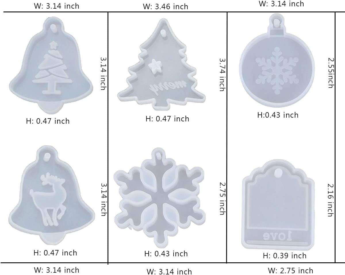  Juome Christmas Resin Molds Silicone, Resin Angel Fairy  Snowflake Ornaments Pendant Molds for Epoxy Resin, DIY Crafts Jewelry  Keychain Making : Arts, Crafts & Sewing