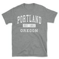 thumbnail image 1 of Portland Oregon Classic Established Men's Cotton T-Shirt, 1 of 1
