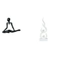 thumbnail image 1 of Figura de escritorio,Escultura abstracta de pensador para decoración de oficina y hogar.,Escultura abstracta de fuego,Estatua de arte abstracto para decoración del hogar,Escultura de fuego, 1 of 8