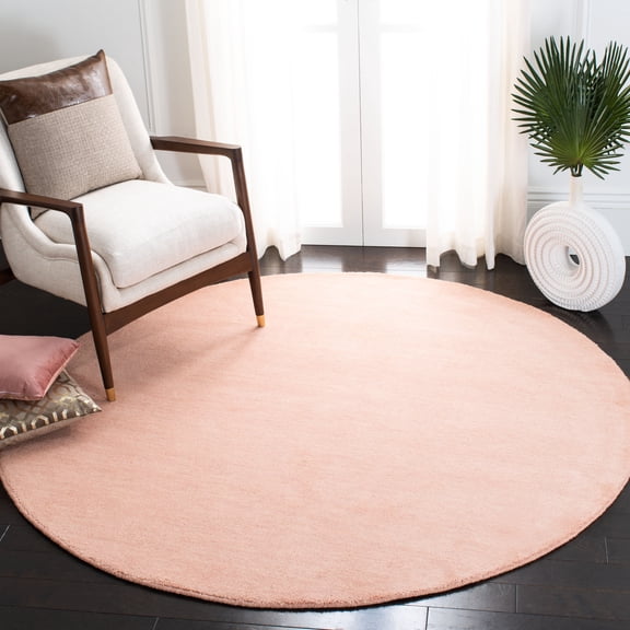 Safavieh Himalaya Dawa Solid Area Rug, Light Pink, 6' x 6' Round