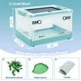 thumbnail image 6 of Reptile Terrarium Kit - Snake Terrarium & Bearded Dragon Tank with Clear Views Foldable Hermit Crab Cage, Lizard Tank & Crested Gecko Habitat Heat-Safe Iron Mesh Blue, 6 of 10