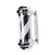 thumbnail image 1 of Poste de luz para barbería, luz de señalización para peluquería, resistente, impermeable, luz de letrero abierto para salón, luz giratoria para salón Blanco negro, 1 of 9