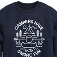 thumbnail image 3 of Instant Message - Camping - Campers Have S'more Fun - Toddler & Youth Crewneck Fleece Sweatshirt, 3 of 6