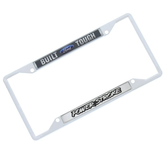 Ford Built Tough Powerstroke License Plate Frame (Black)