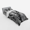 thumbnail image 3 of Ambesonne Black White Bedding Set 4 Pcs, Wall Street NYC Photo, Queen, White and Black, 3 of 3