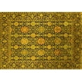 thumbnail image 1 of Ahgly Company Machine Washable Indoor Rectangle Oriental Yellow Industrial Area Rugs, 8' x 10', 1 of 4