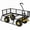 Black&Yellow, variant on GARVEE Heavy Duty Steel Garden Cart,500lbs Capacity Pullable Garden Wagon with 10" All-Terrain Wheels,for Gardening Soil, Tools, and Plant Transport,Black&Yellow