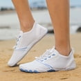 thumbnail image 2 of lnmuld Men Women Barefoot Shoes, Breathable Mesh Shoes for Water Yoga Fitness Hiking Color:White,Size:10, 2 of 7