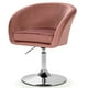 thumbnail image 4 of Silla de Tocador Moderna Costway de Terciopelo Ajustable Giratorio 360 Grados Rosa, 4 of 5