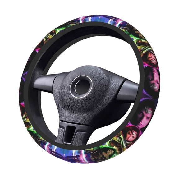 Won-Der Wo-Man Steering Wheel Cover Elastic Stretch Breathable Vehicle Steering Wheel Protector Car Interior Accessories