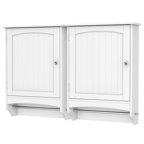 Yaheetech Hanging Bathroom Cabinet Wall Storage Cabinets With Rod And Adjustable Shelf And Single Door For Bathroom Bedroom Kitchen 2pcs Walmart Com Walmart Com